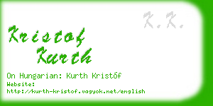 kristof kurth business card